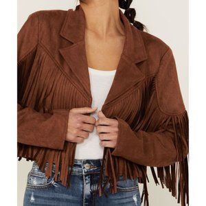 Suede Fringe Jacket by Saints & Hearts